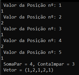 Output do Desafio